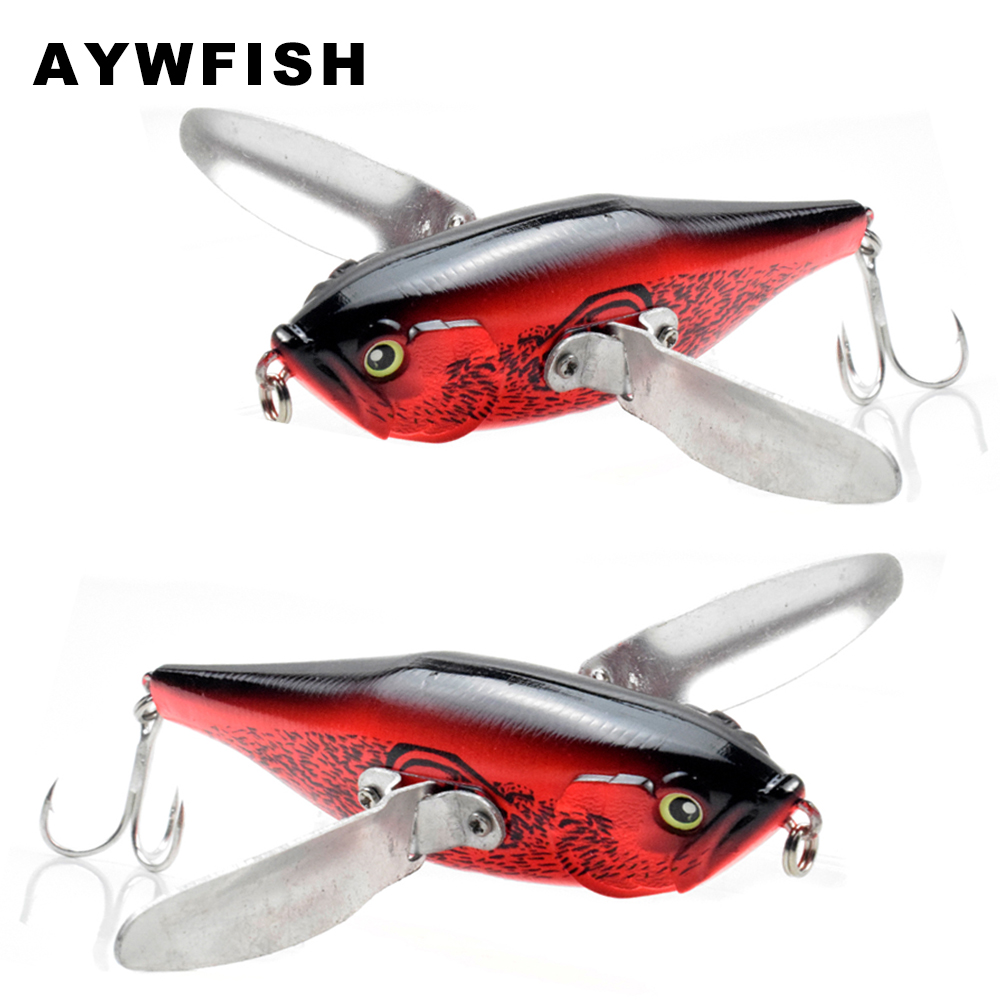 Fishing Lure Popper - AYWFISH Popper 120Mm 34G Xoay Cánh