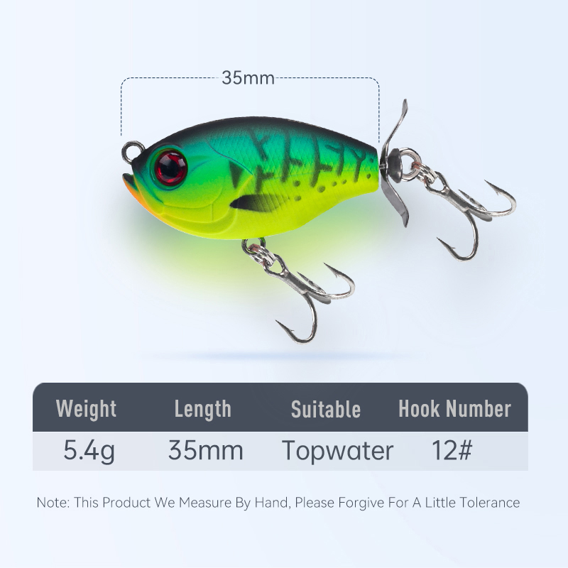 Kingdom Cánh Quạt Topwater Pop - đánh giá và giá Fishing Lure Popper