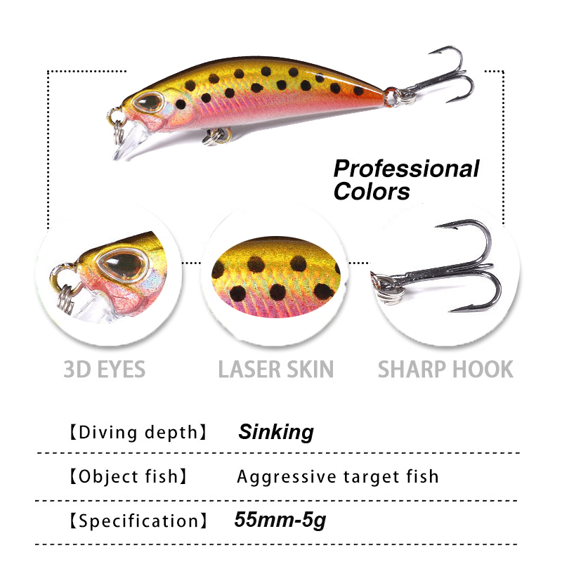 WESTBASS 1PX Micro Minnow Dụ 5 - đánh giá và giá Fishing Lure Crankbait