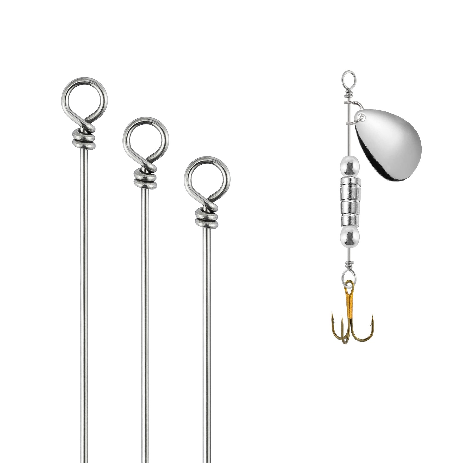 30/100 Viên Spinner Dụ Làm Trụ - đánh giá và giá Fishing Lure Spinner
