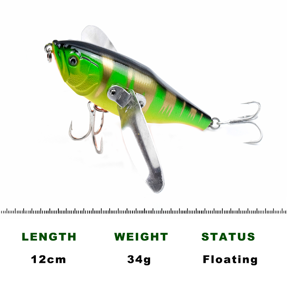 AYWFISH Popper 120Mm 34G Xoay  - đánh giá và giá Fishing Lure Popper