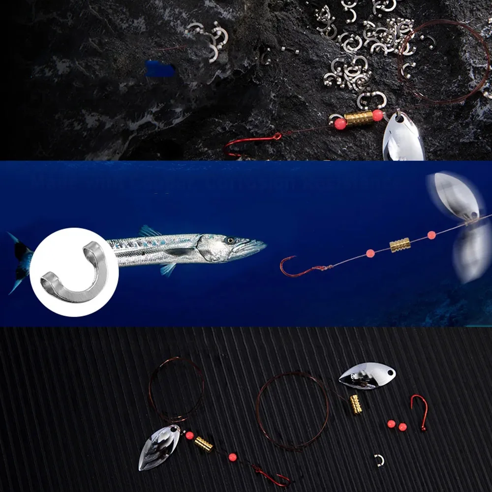 100pcs Fishing U Shaped Fixed  - đánh giá và giá Fishing Lure Spinner